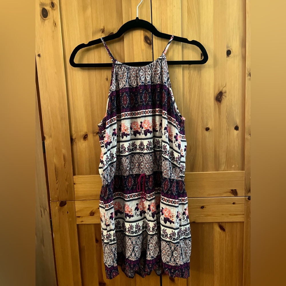 Mossimo purple shirt romper